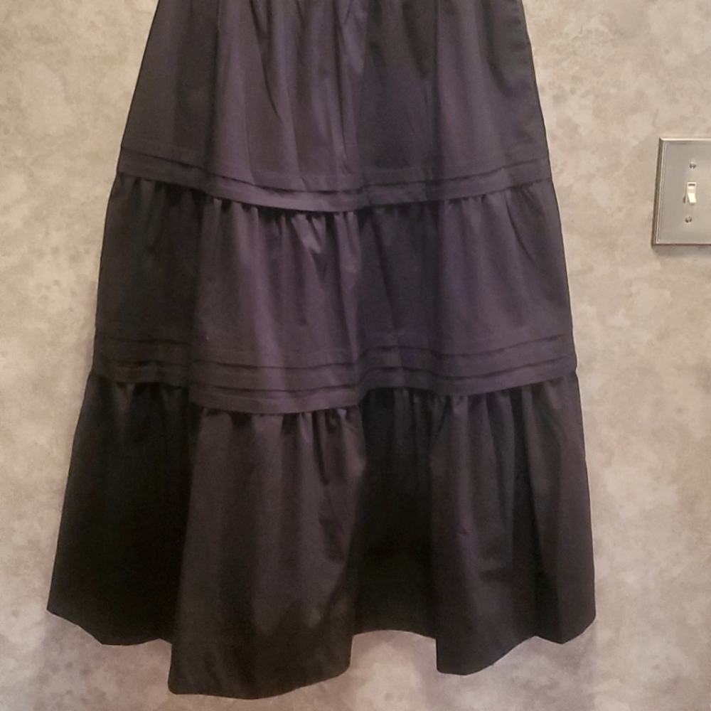 Industry Women's Black Flutter Sleeve Top & Midi Skirt Sz Med - Picture 8 of 13